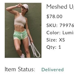 FP Movement by Free People Green and Yellow Athletic Shorts